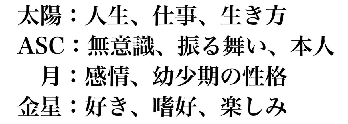 子供のホロスコープの注目するところ